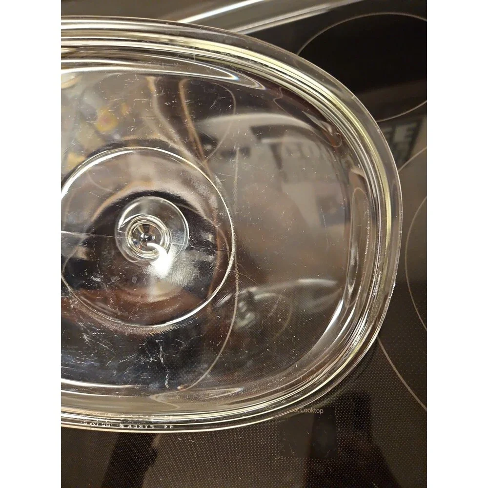 Pyrex DC 1 1/2-C Oval Glass Replacement Lid Cover for 3 Qt. Oval Dish DC-1.5-C
